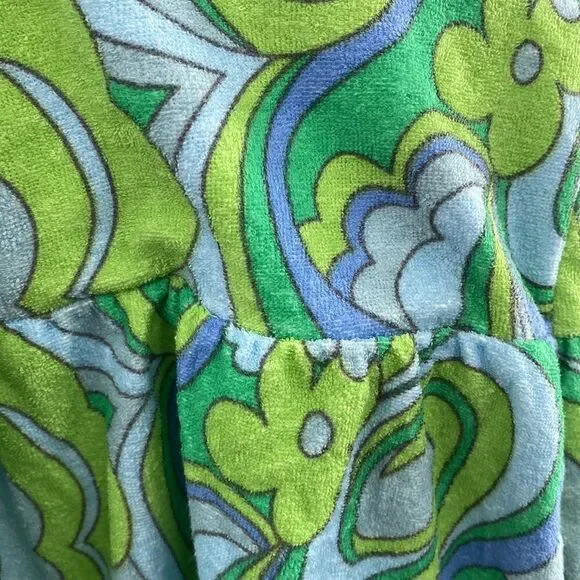 3For$20 Wild Fable Blue Swirl Neck Tie Terry Cloth Towel Romper size Medium - Picture 5 of 5